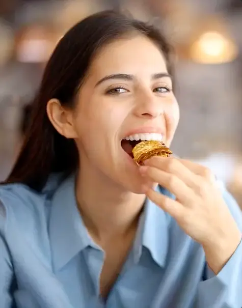 Enjoying a freshly baked rugelach