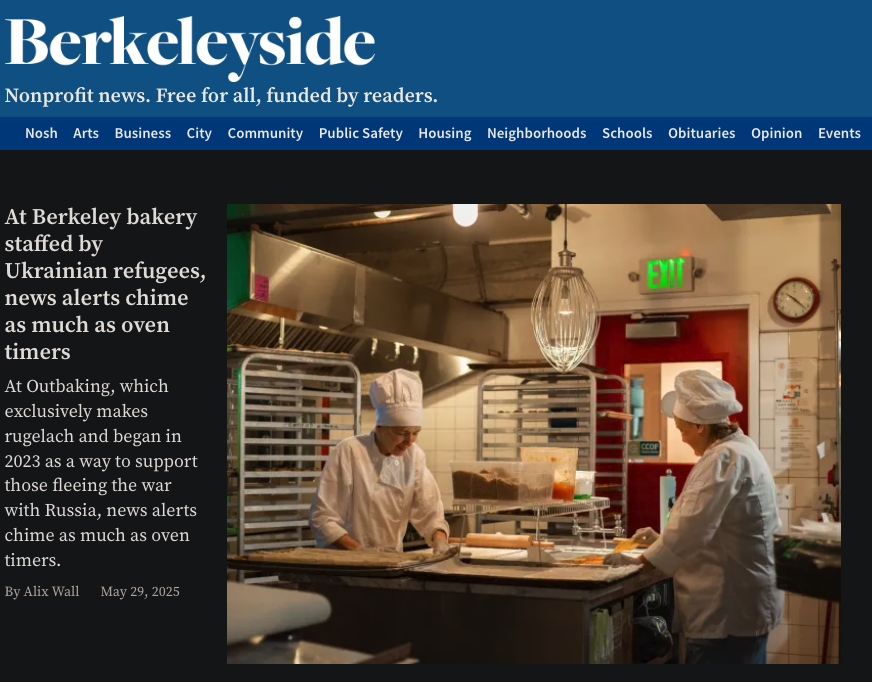 Berkeleyside interview with the OutBaking team